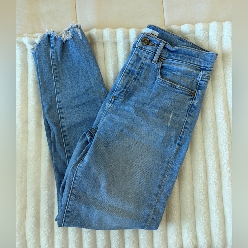 LOFT high Waist Skinny Women's Blue Jeans - Picture 1 of 9
